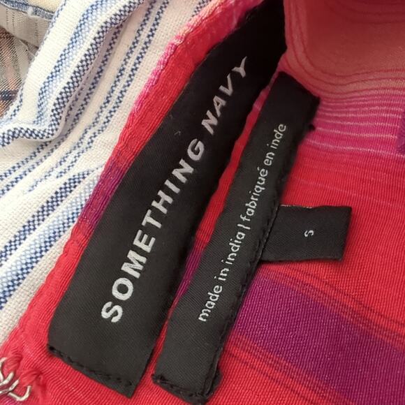 Something Navy Womens Dress Striped Red Pink Mini Blogger Favorite Size‎ Small - Picture 6 of 8
